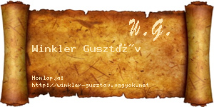 Winkler Gusztáv névjegykártya
